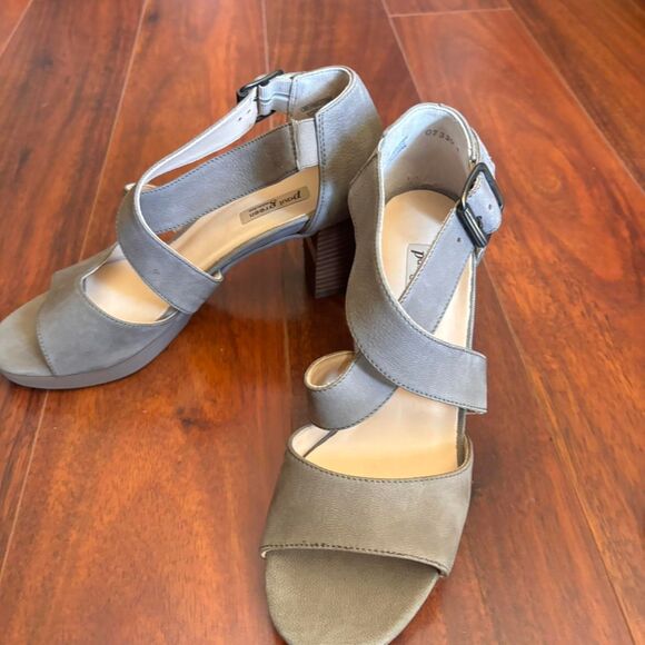 Paul Green Women's Grey and Khaki Sandals - Picture 7 of 8